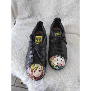 Adidas Pharrell Williams Superstar Supershell Black Anime Art S83358 Mens 7.5